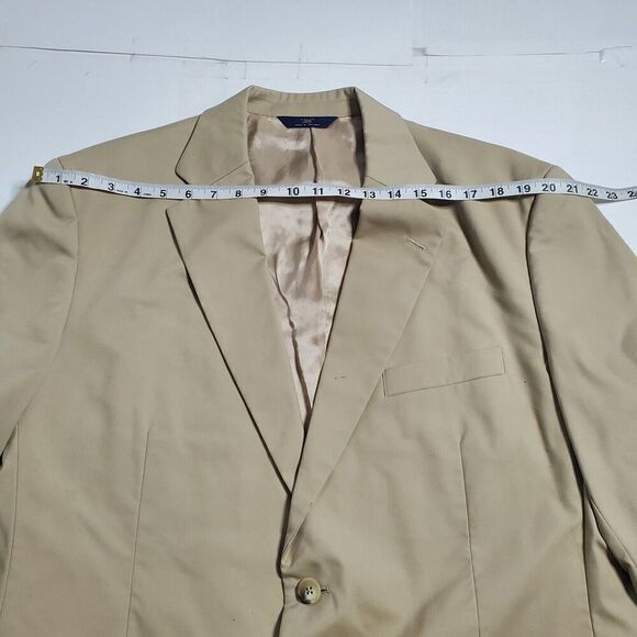 Brooks Brothers Blazer Size 44R Beige Cotton Blend Cupro Lining Jacket 346 Mens - Picture 9 of 16